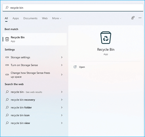 Localizar o Recycle Bing Windows