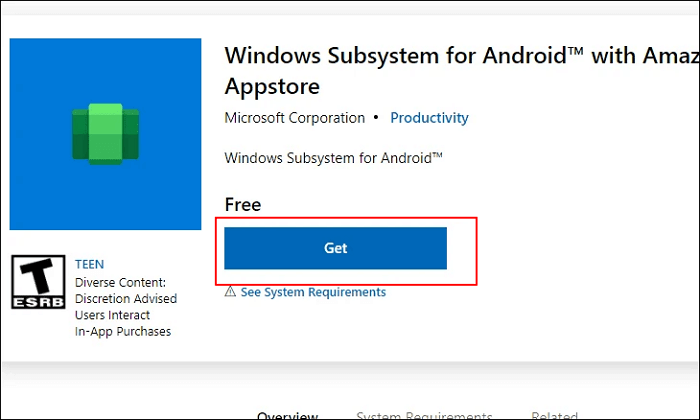 Obtenha o subsistema do Windows para Android