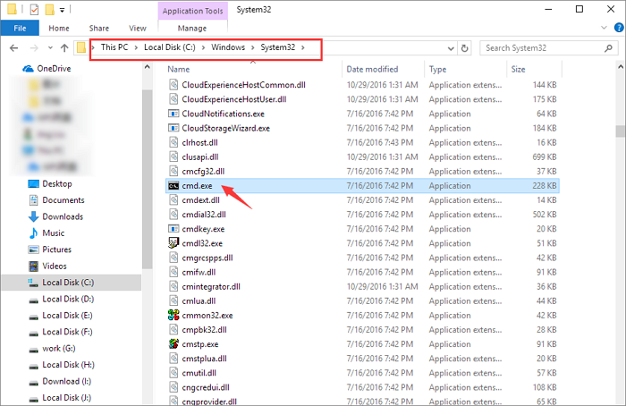abra o cmd da pasta do sistema 32