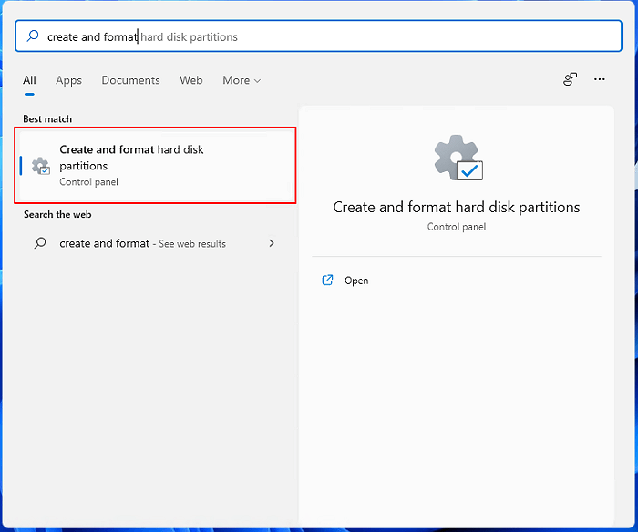 Gerenciamento de disco aberto