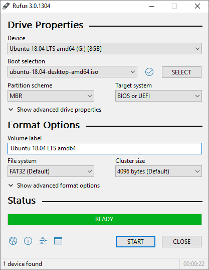 use recusa para criar USB inicializável UEFI