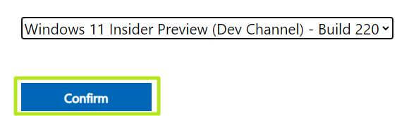 Clique em confirmar para entrar insider