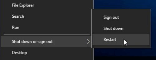reinicie o pc para corrigir a opção de formato acinzentada