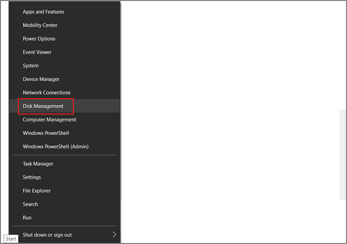 Gerenciamento de disco aberto