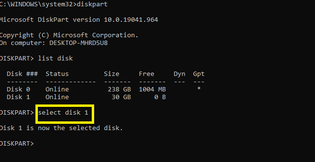 Selecione o disco que está protegido contra gravação