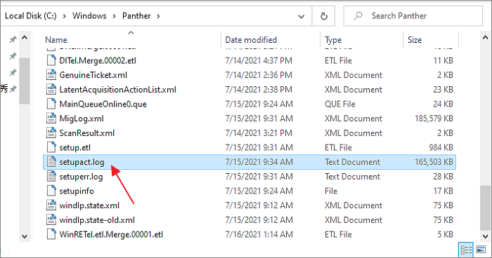 arquivo setupact.log