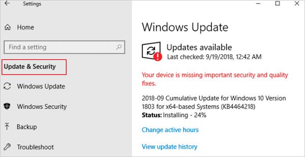 atualize o Windows 10 para torná-lo mais rápido