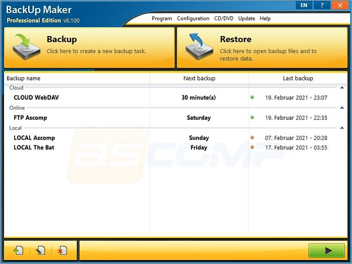 Criador de backup