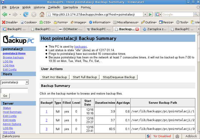 software de código aberto backuppc