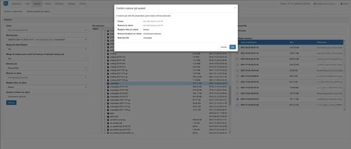 Software de código aberto Bareos