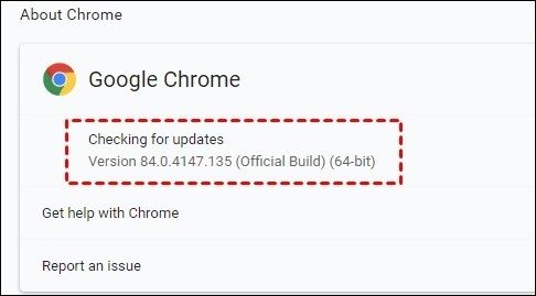 verifique se há atualizações