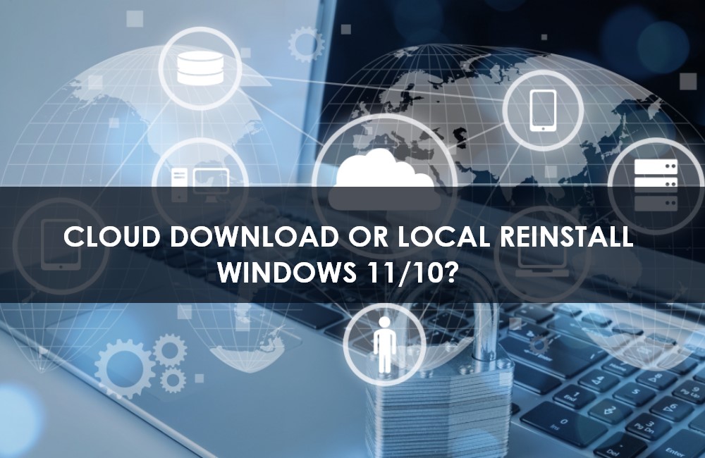 download na nuvem versus reinstalação local