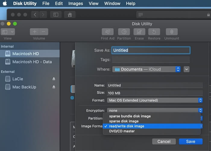 Criar imagem de disco no Mac - 2