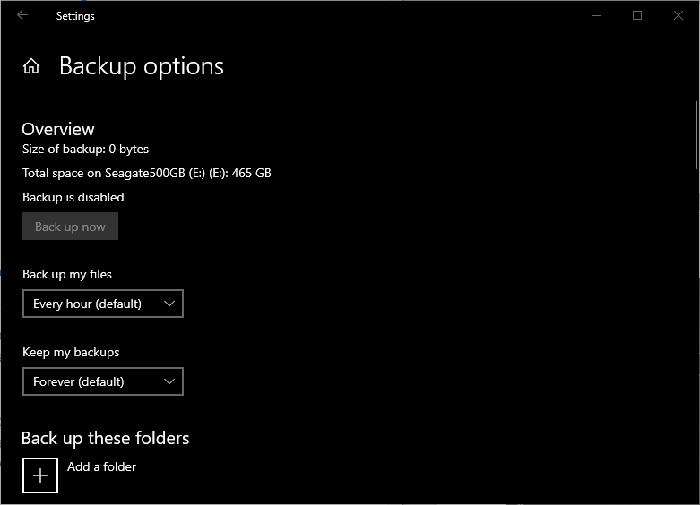 configurar agendamento de backup