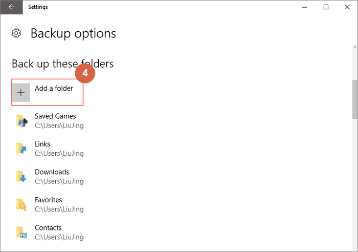 fazer backup do Windows 11 usando o histórico de arquivos passo 4