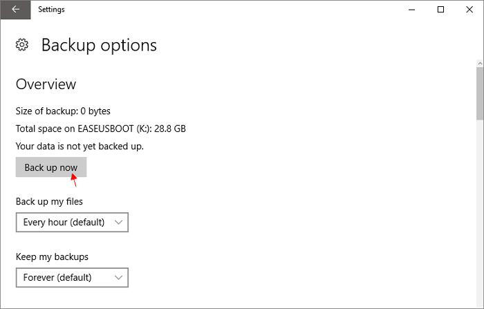 fazer backup do Windows 11 usando o histórico de arquivos passo 6