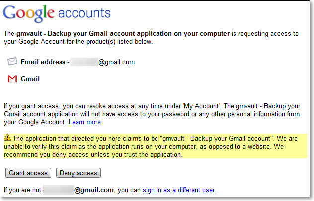 backup gmvault
