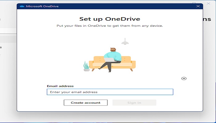 Faça login no OneDrive