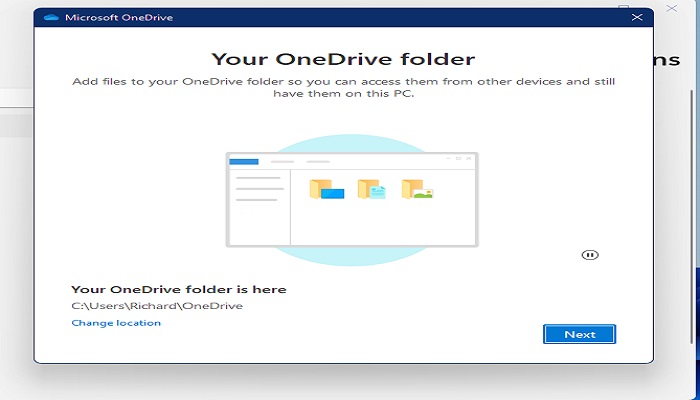 Abra a pasta OneDrive