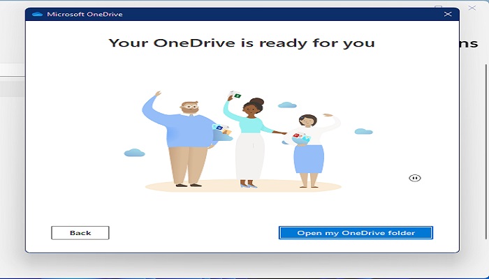 Abra a pasta OneDrive