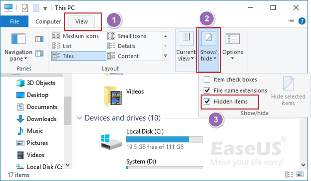 mostrar arquivos ocultos