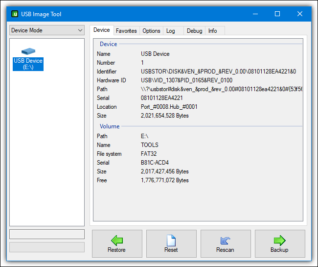 Ferramenta de Imagem USB