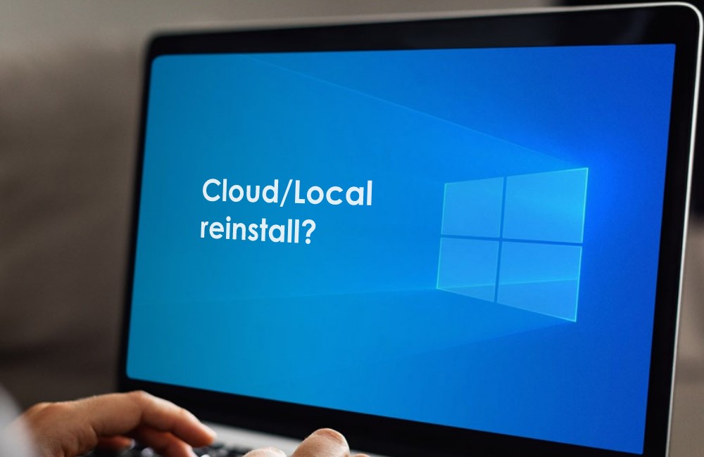 use download na nuvem ou reinstalação local