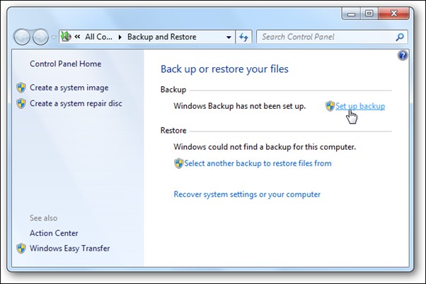 Configurar backup