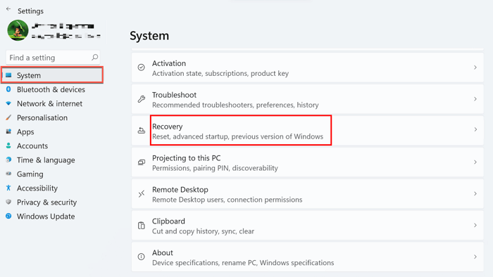 reverter windows 11 para windows 10 passo 1