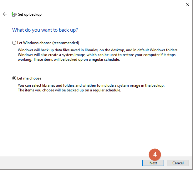 O que você deseja fazer backup