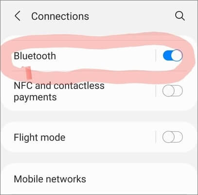 ativar o bluetooth no android