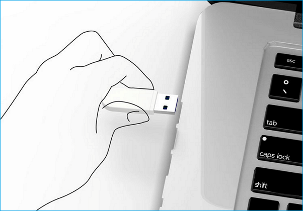 Conecte usb ao computador