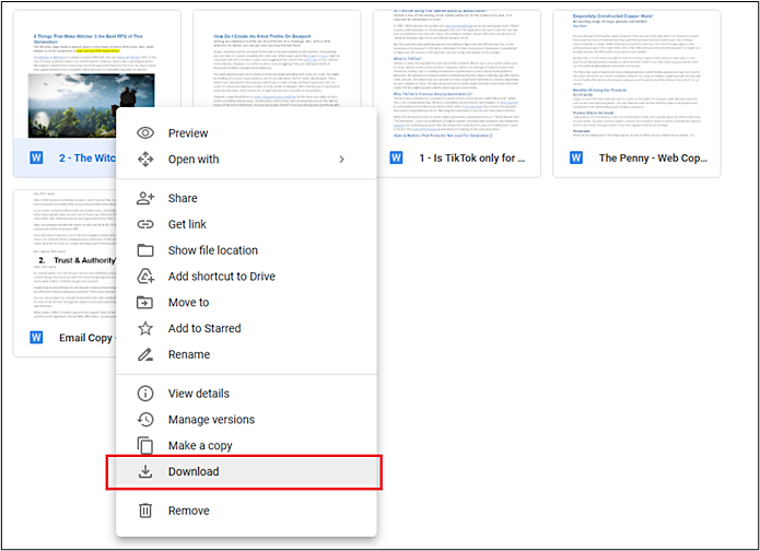 baixar arquivos do onedrive