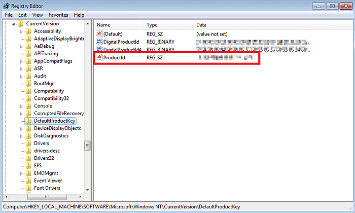 Encontre a chave do Windows 7