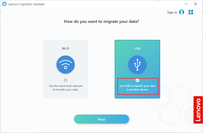 assistente de migração lenovo 5