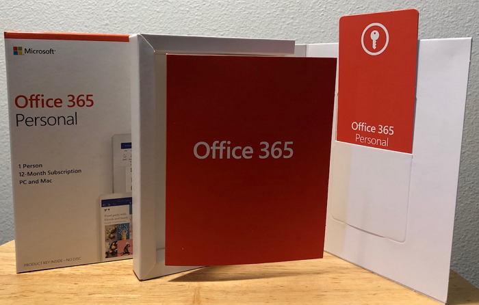 Imagem do carro da chave de produto do Office 365