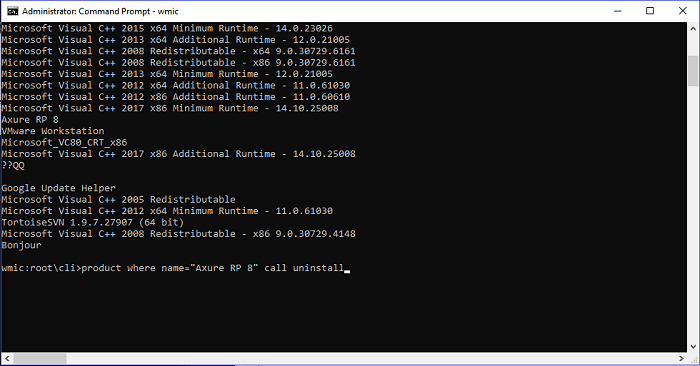 desinstalar o aplicativo cmd 3