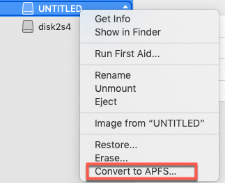 converter ntfs para apfs no utilitário de disco