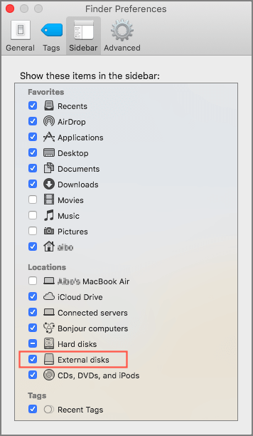 editar as preferências do localizador 2