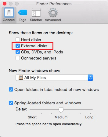 preferências do localizador