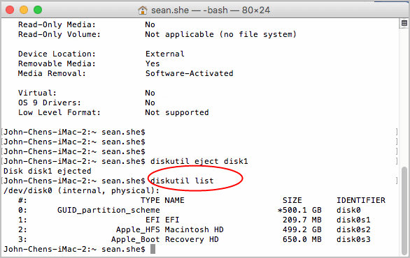 corrigir o disco rígido não aparecendo no terminal 5