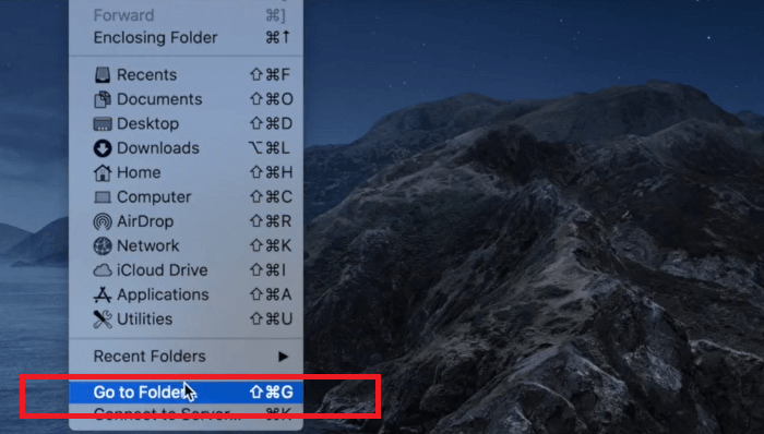 Abra vá para a pasta