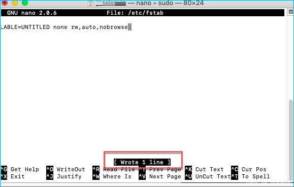 salvando o arquivo editado