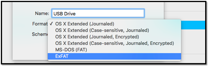 escolha um sistema de arquivos