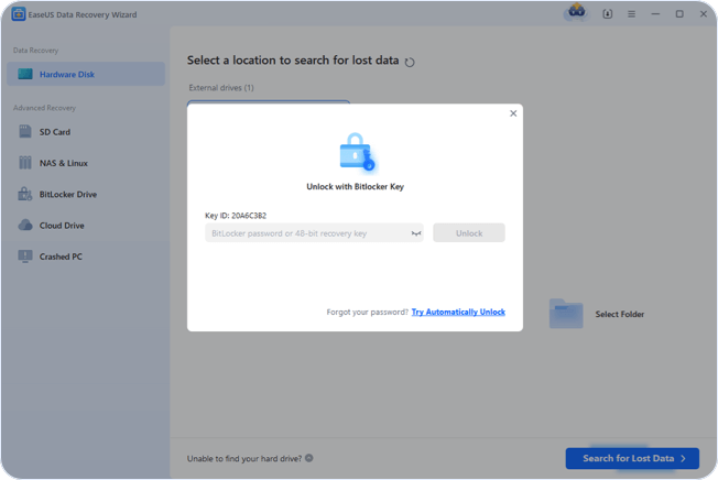 Descriptografe o Dispositivo BitLocker