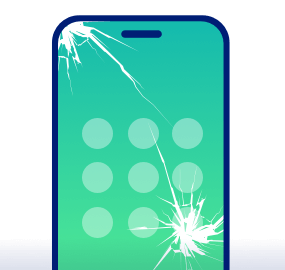 Tela do iPhone rachada